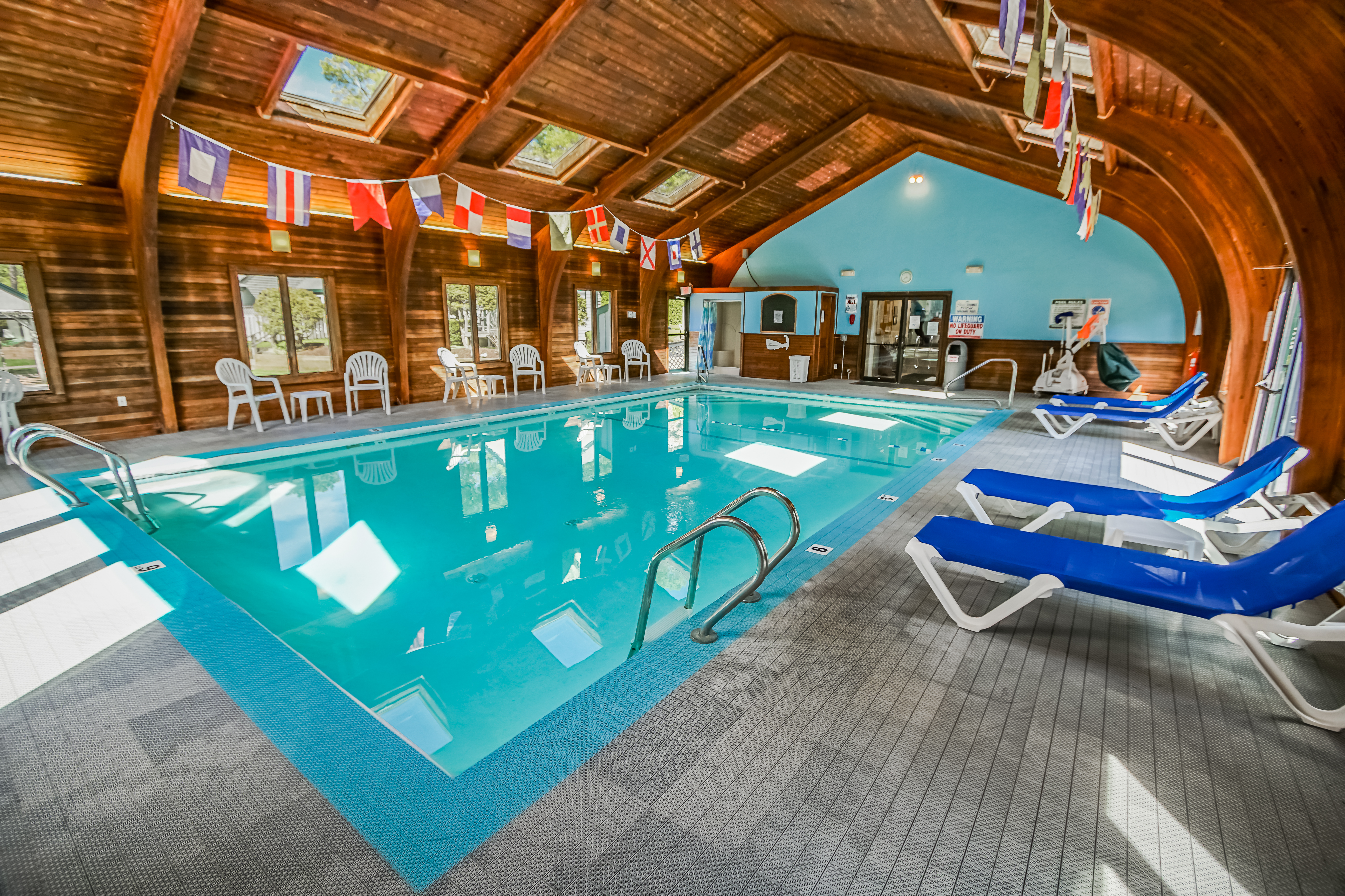 A expansive indoor swimming pool at VRI's Cape Cod Holiday Estates in Massachusetts.